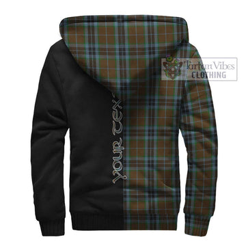 MacTavish Hunting Tartan Sherpa Hoodie with Family Crest and Half Of Me Style