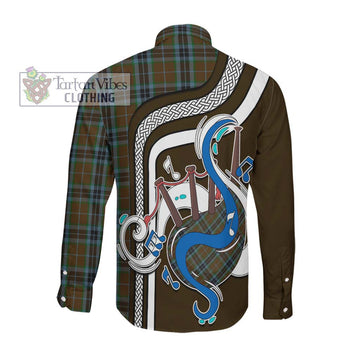 MacTavish Hunting Tartan Long Sleeve Button Shirt with Epic Bagpipe Style