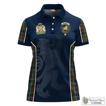 MacTavish Hunting Tartan Women's Polo Shirt with Family Crest and Lion Rampant Vibes Sport Style