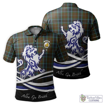 MacTavish Hunting Tartan Polo Shirt with Alba Gu Brath Regal Lion Emblem