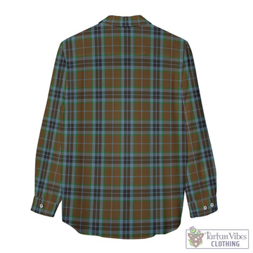 MacTavish Hunting Tartan Women's Casual Shirt with Family Crest