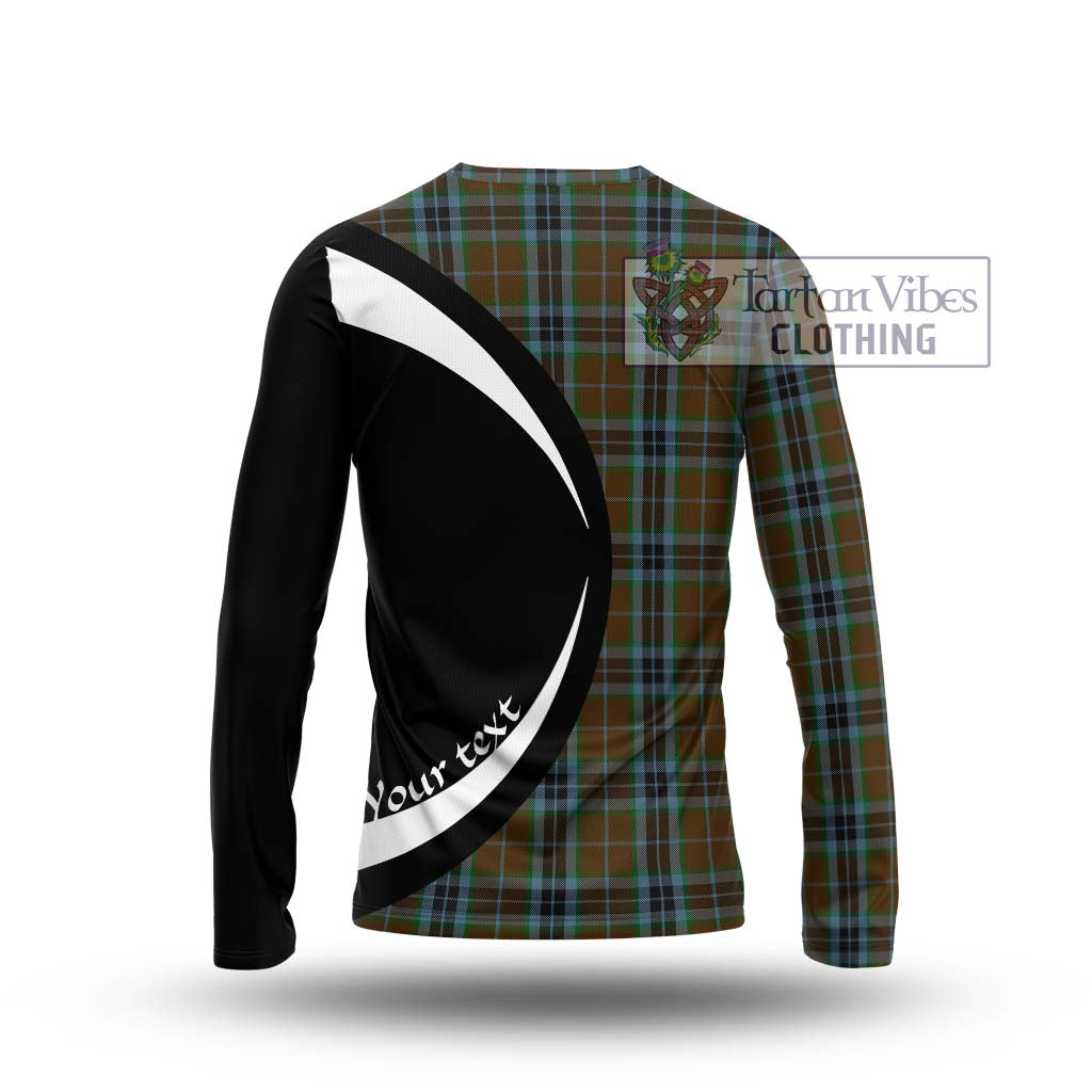 MacTavish Hunting Tartan Long Sleeve T-Shirt with Family Crest Circle Style - Tartan Vibes Clothing