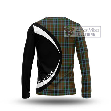 MacTavish Hunting Tartan Long Sleeve T-Shirt with Family Crest Circle Style