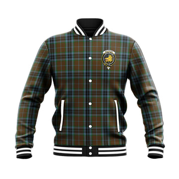 MacTavish Hunting Tartan Baseball Jacket with Family Crest