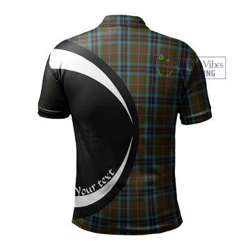 MacTavish Hunting Tartan Men's Polo Shirt with Family Crest Circle Style