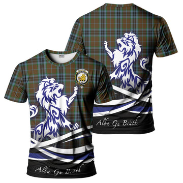 MacTavish Hunting Tartan T-Shirt with Alba Gu Brath Regal Lion Emblem