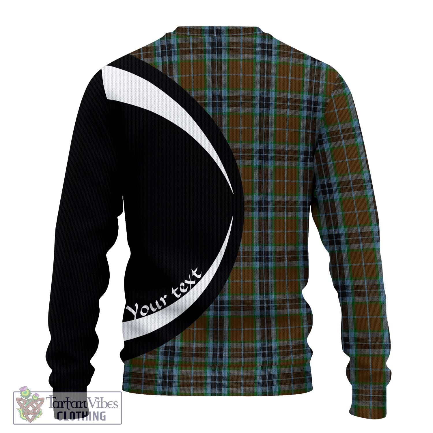 MacTavish Hunting Tartan Knitted Sweater with Family Crest Circle Style - Tartan Vibes Clothing