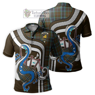 MacTavish Hunting Tartan Polo Shirt with Epic Bagpipe Style