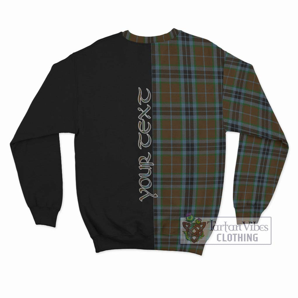 MacTavish Hunting Tartan Sweatshirt with Family Crest and Half Of Me Style - Tartanvibesclothing Shop