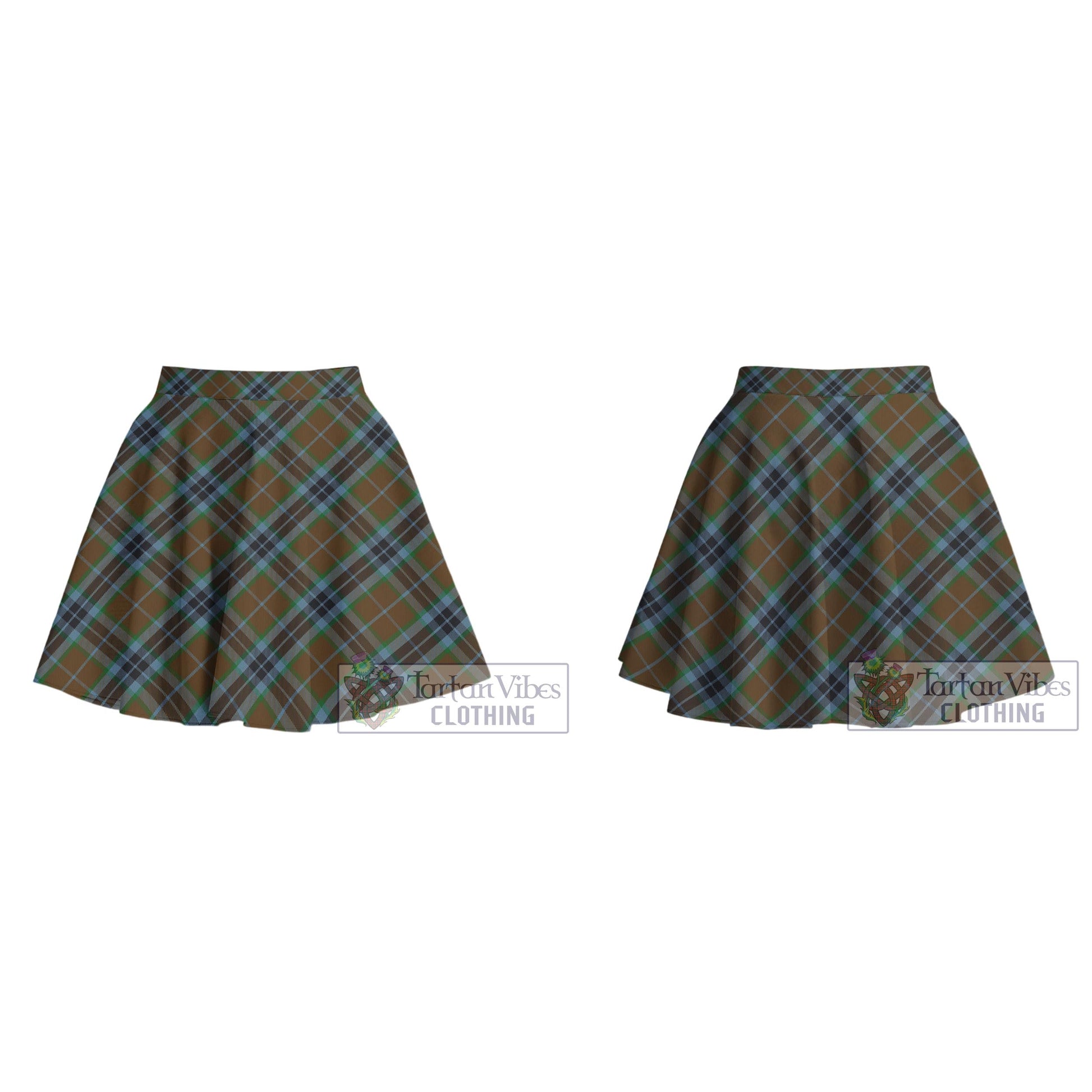 Tartan Vibes Clothing MacTavish Hunting Tartan Women's Plated Mini Skirt