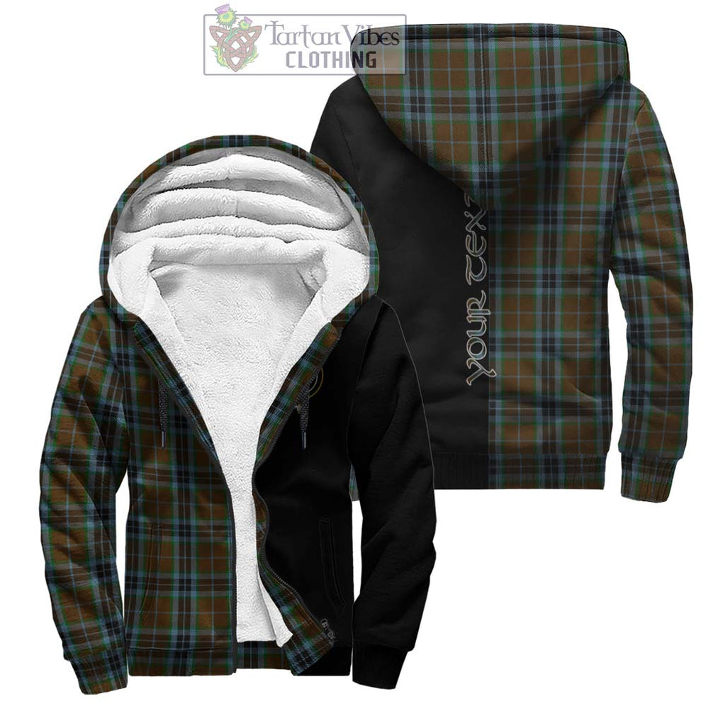 MacTavish Hunting Tartan Sherpa Hoodie with Family Crest and Half Of Me Style Unisex - Tartanvibesclothing Shop