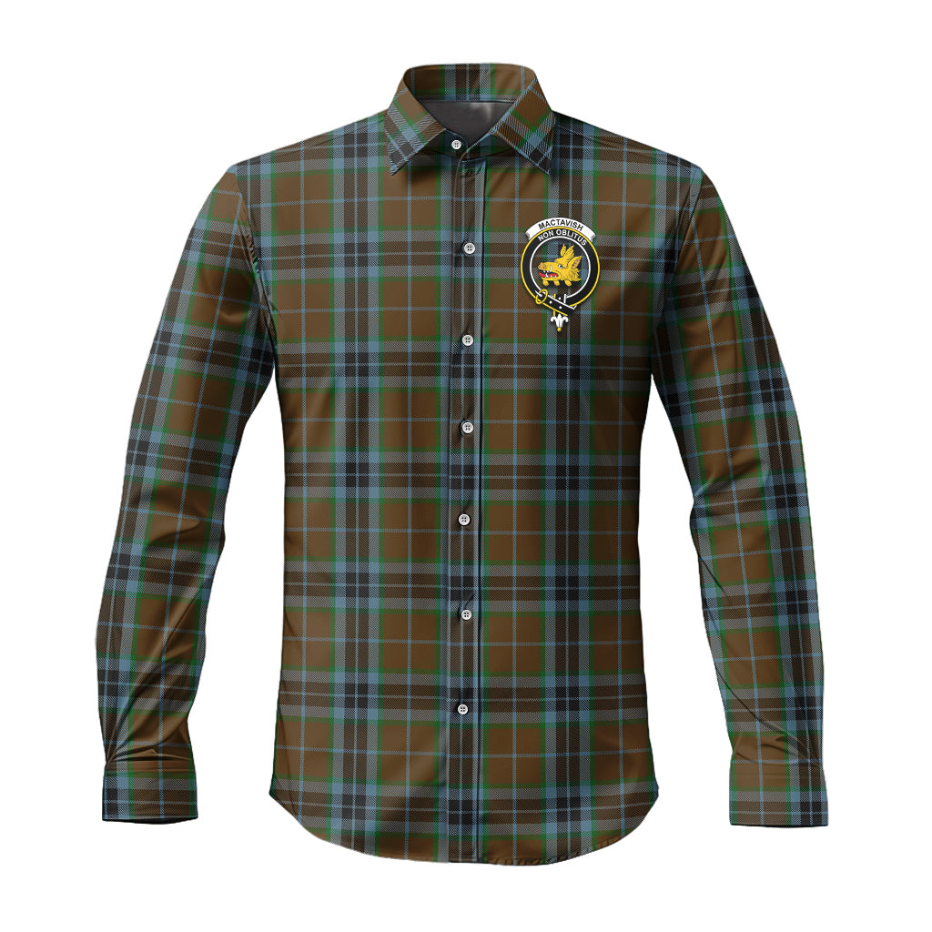 mactavish-hunting-tartan-long-sleeve-button-up-shirt-with-family-crest