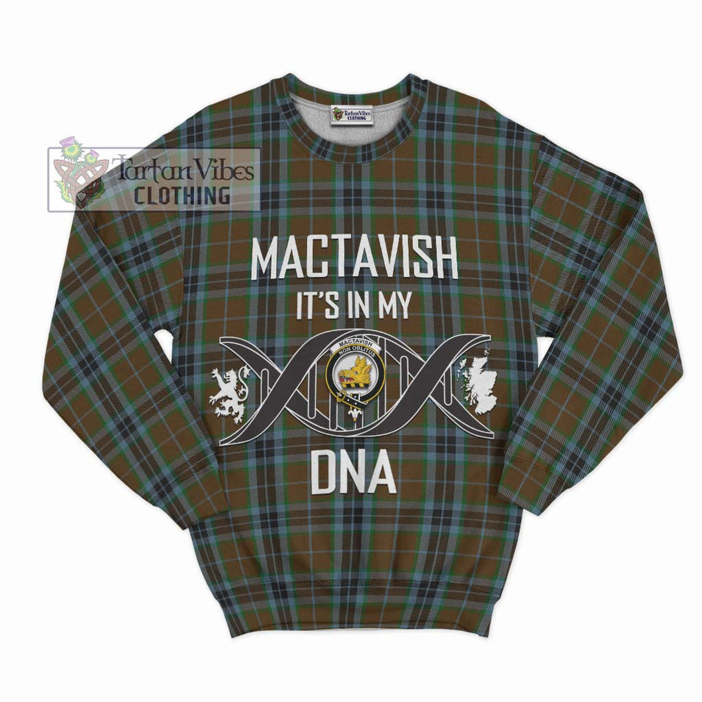 MacTavish Hunting Tartan Sweatshirt with Family Crest DNA In Me Style - Tartanvibesclothing Shop