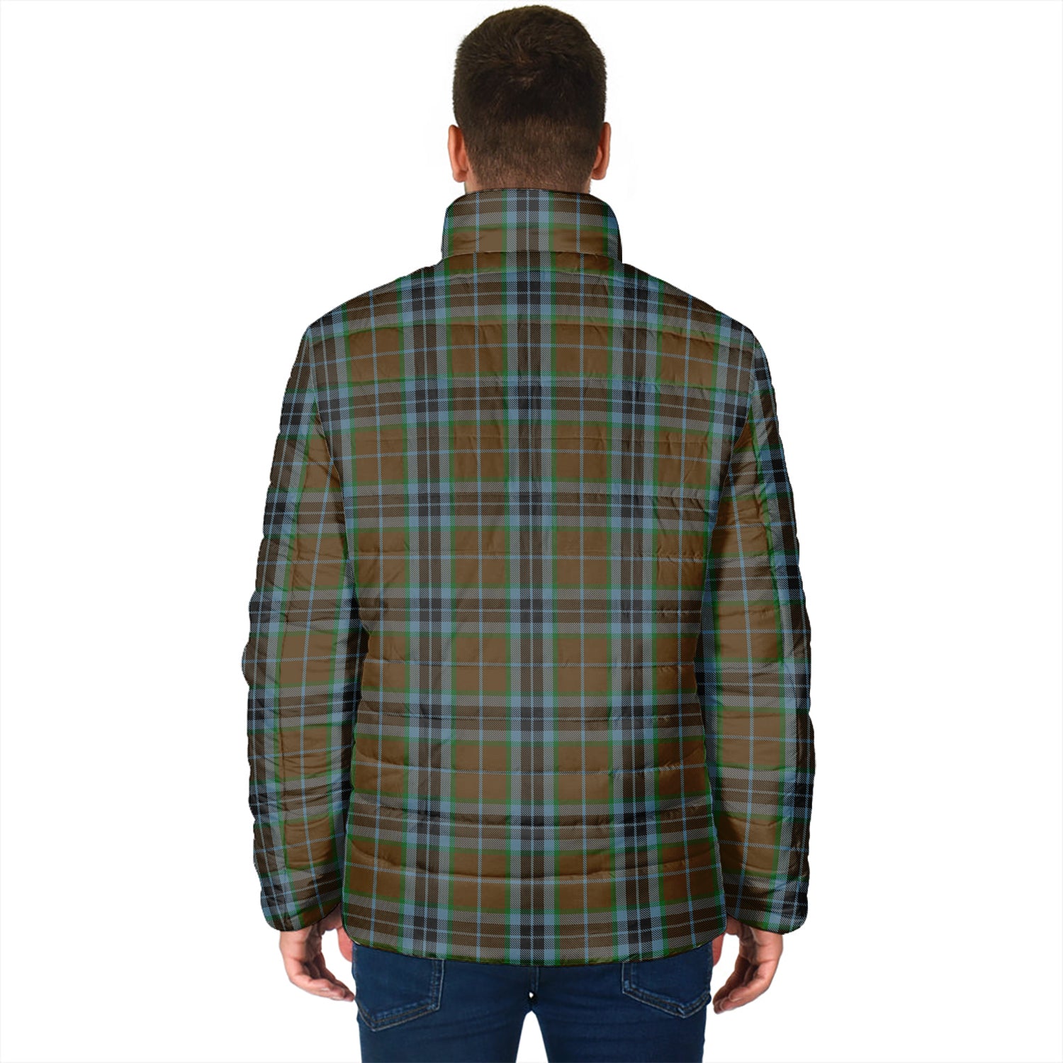 MacTavish Hunting Tartan Padded Jacket with Family Crest - Tartan Vibes Clothing