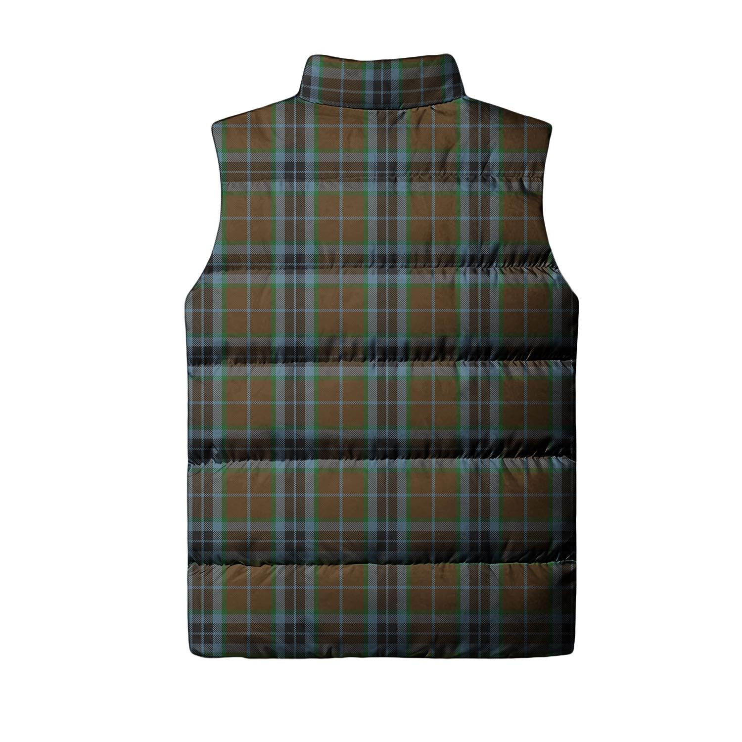 MacTavish Hunting Tartan Sleeveless Puffer Jacket with Family Crest - Tartanvibesclothing