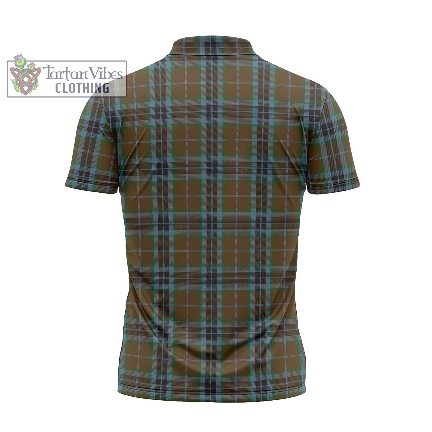 Tartan Vibes Clothing MacTavish Hunting Tartan Zipper Polo Shirt with Family Crest