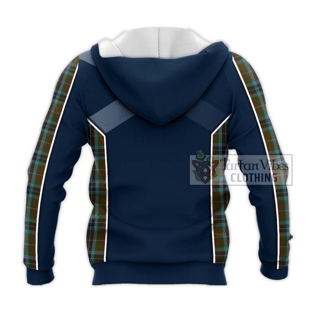 MacTavish Hunting Tartan Knitted Hoodie with Family Crest and Lion Rampant Vibes Sport Style - Tartan Vibes Clothing