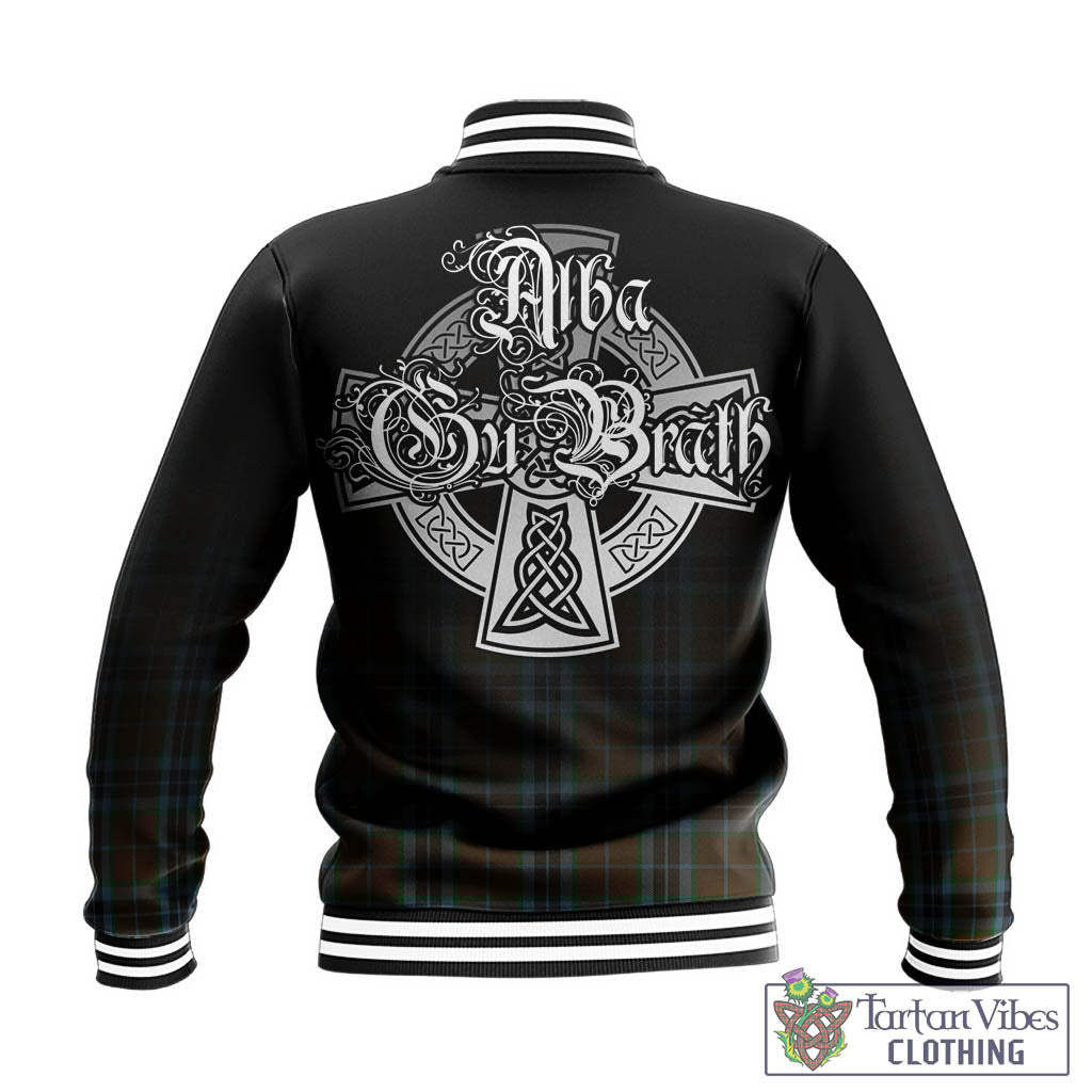 Tartan Vibes Clothing MacTavish Hunting Tartan Baseball Jacket Featuring Alba Gu Brath Family Crest Celtic Inspired