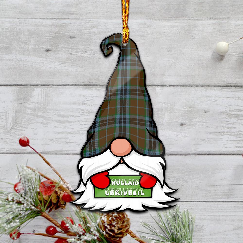 MacTavish Hunting Gnome Christmas Ornament with His Tartan Christmas Hat - Tartan Vibes Clothing