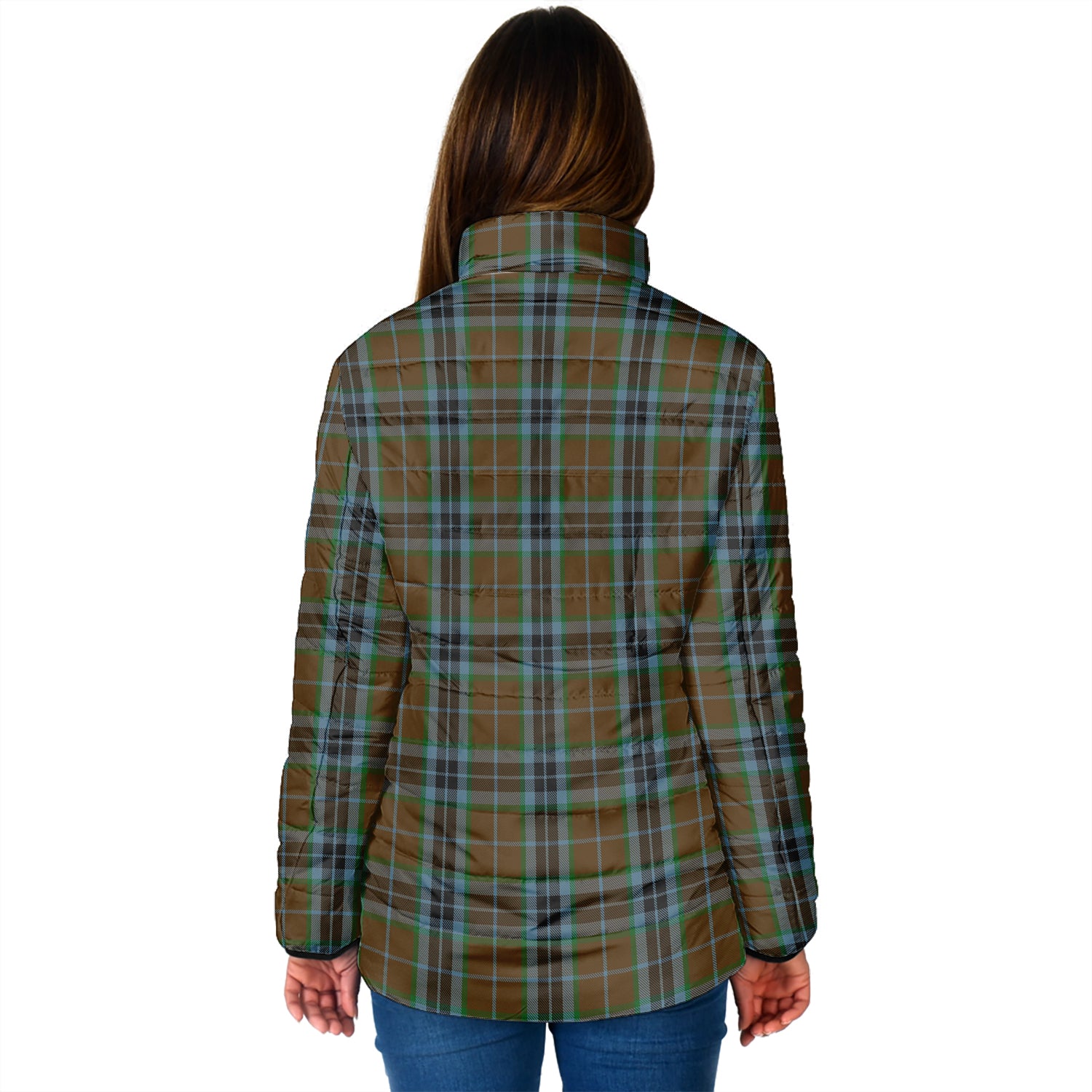 MacTavish Hunting Tartan Padded Jacket with Family Crest - Tartan Vibes Clothing