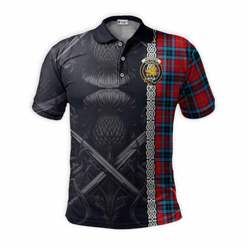 MacTavish (McTavish) Tartan Polo Shirt with Family Crest Cross Sword Thistle Celtic Vibes