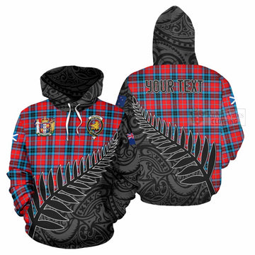 MacTavish (McTavish) Crest Tartan Hoodie with New Zealand Silver Fern Half Style