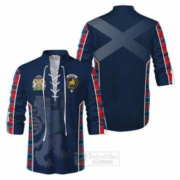 MacTavish (McTavish) Tartan Ghillie Kilt Shirt with Family Crest and Lion Rampant Vibes Sport Style