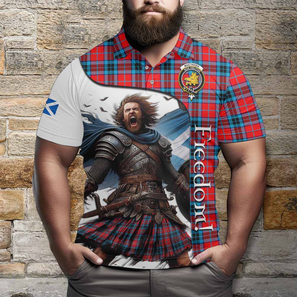 Tartan Vibes Clothing MacTavish (McTavish) Crest Tartan Polo Shirt Inspired by the Freedom of Scottish Warrior