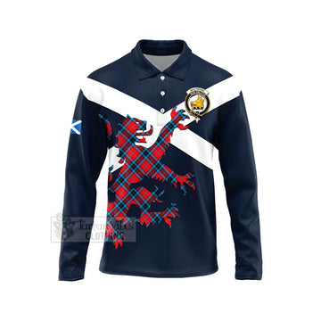 MacTavish (McTavish) Tartan Lion Rampant Long Sleeve Polo Shirt  Proudly Display Your Heritage with Alba Gu Brath and Clan Name