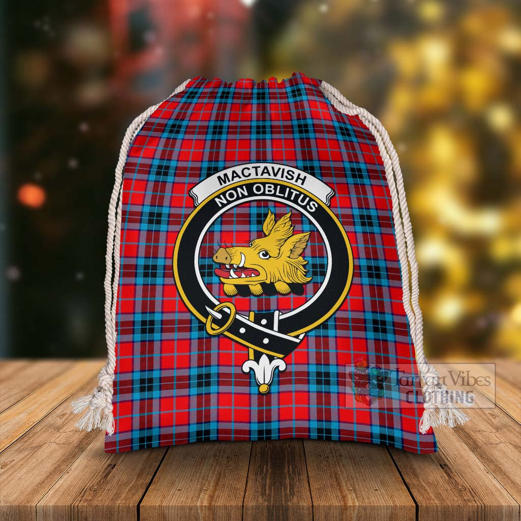 Tartan Vibes Clothing MacTavish (McTavish) Tartan Christmas Santa's Bag with Family Crest