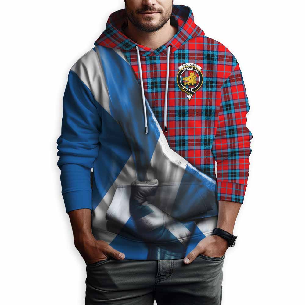 Tartan Vibes Clothing MacTavish (McTavish) Tartan Hoodie with Family Crest Scotland Patriotic Style