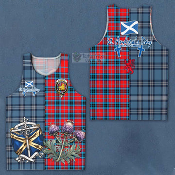 MacTavish (McTavish) Tartan Men's Tank Top Happy St. Andrew's Day Half Tartan Style