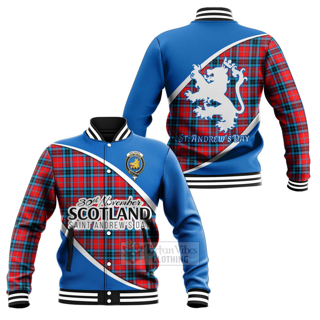 Tartan Vibes Clothing MacTavish (McTavish) Family Crest Tartan Baseball Jacket Celebrate Saint Andrew's Day in Style