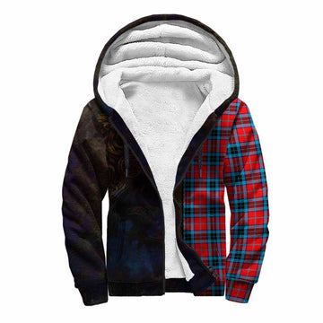 MacTavish (McTavish) Tartan Family Crest Sherpa Hoodie Alba Gu Brath Be Brave Lion Ancient Style Unisex S - Tartan Vibes Clothing
