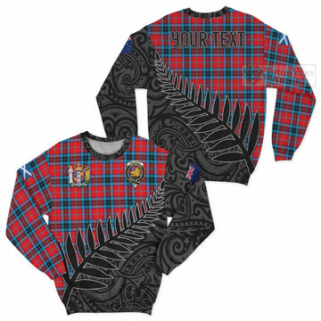 MacTavish (McTavish) Crest Tartan Sweatshirt with New Zealand Silver Fern Half Style