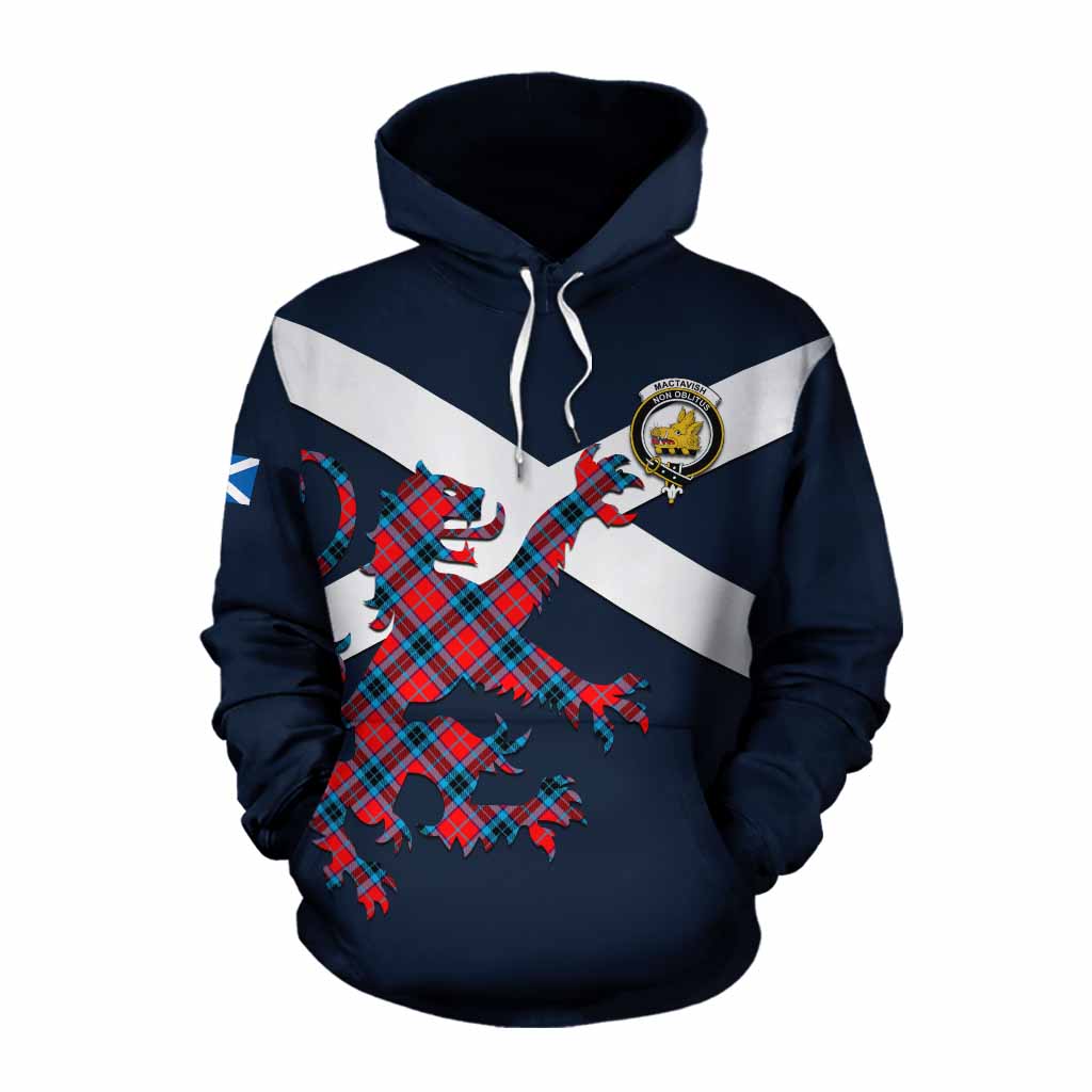 Tartan Vibes Clothing MacTavish (McTavish) Tartan Lion Rampant Cotton Hoodie Proudly Display Your Heritage with Alba Gu Brath and Clan Name