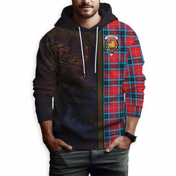 MacTavish (McTavish) Tartan Family Crest Hoodie Alba Gu Brath Be Brave Lion Ancient Style Pullover Hoodie - Tartan Vibes Clothing