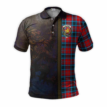 MacTavish (McTavish) Tartan Family Crest Polo Shirt Alba Gu Brath Be Brave Lion Ancient Style Kid - Tartan Vibes Clothing