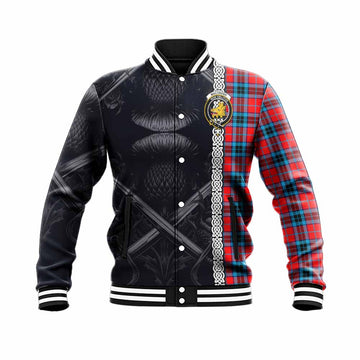 MacTavish (McTavish) Tartan Baseball Jacket with Family Crest Cross Sword Thistle Celtic Vibes