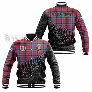 MacTavish (McTavish) Crest Tartan Baseball Jacket with New Zealand Silver Fern Half Style