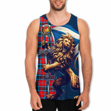 MacTavish (McTavish) Tartan Family Crest Men's Tank Top with Scottish Majestic Lion