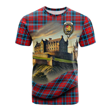 MacTavish (McTavish) Tartan Family Crest Cotton T-shirt with Scottish Ancient Castle Style Kid's Shirt - Tartan Vibes Clothing
