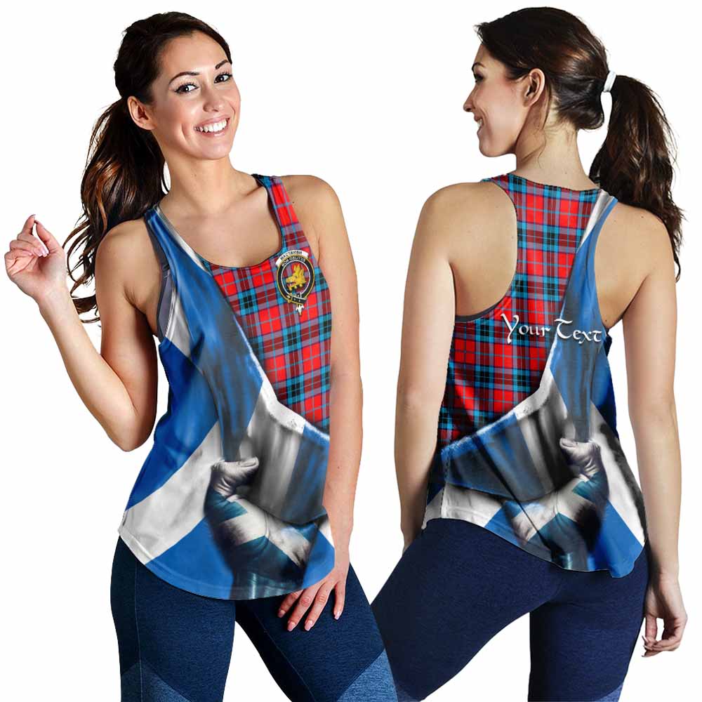 Tartan Vibes Clothing MacTavish (McTavish) Tartan Women's Racerback Tanks with Family Crest Scotland Patriotic Style