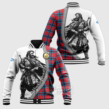 MacTavish (McTavish) Tartan Clan Crest Baseball Jacket with Highlander Warrior Celtic Style