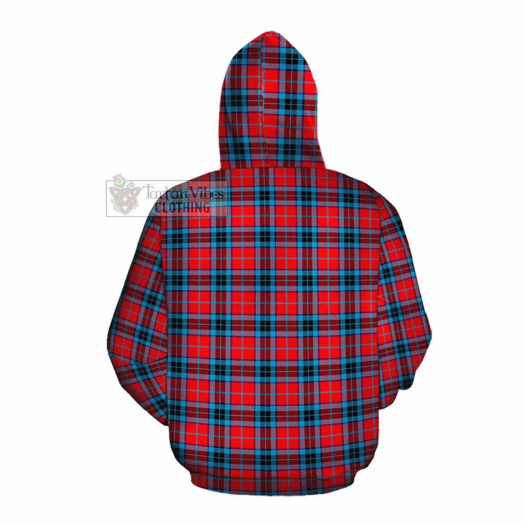 Tartan Vibes Clothing MacTavish (McTavish) Tartan Cotton Hoodie with Family Crest DNA In Me Style