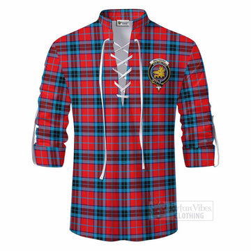 MacTavish (McTavish) Tartan Ghillie Kilt Shirt with Family Crest DNA In Me Style