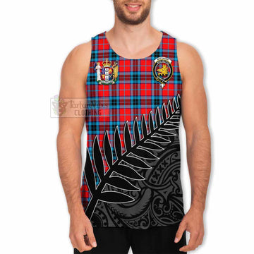 MacTavish (McTavish) Crest Tartan Men's Tank Top with New Zealand Silver Fern Half Style