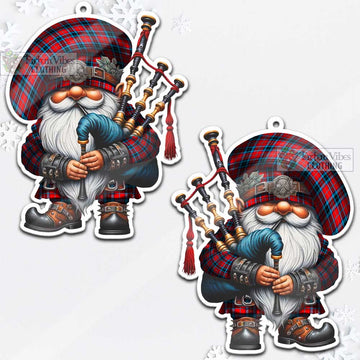 MacTavish (McTavish) Tartan Bagpiper Gnome Christmas Ornament