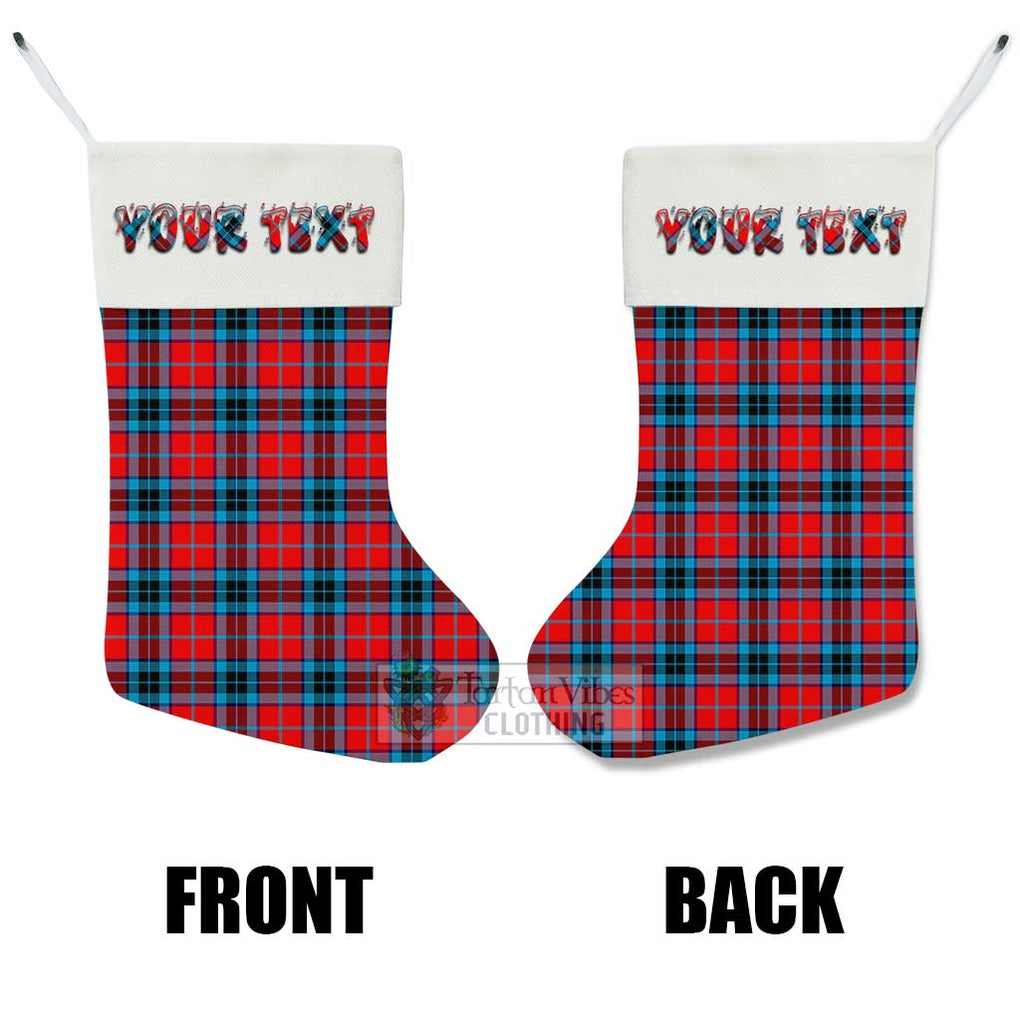 Tartan Vibes Clothing MacTavish (McTavish) Tartan Christmas Stocking with Personalized Text