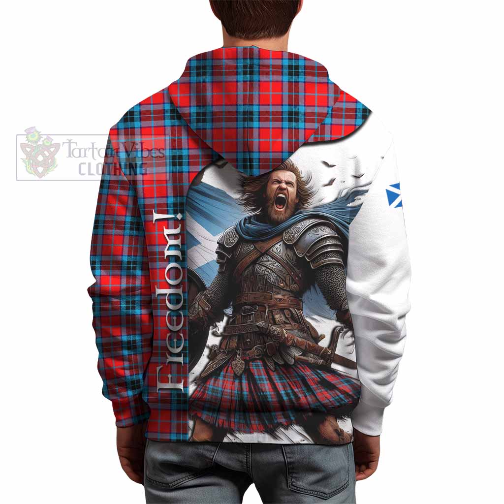 Tartan Vibes Clothing MacTavish (McTavish) Crest Tartan Hoodie Inspired by the Freedom of Scottish Warrior